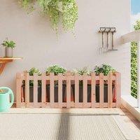 Berkfield Home Garden Raised Bed with Fence Design 150x50x50 cm Solid Wood Douglas in Brown | Size: 150 x 50 x 50 cm