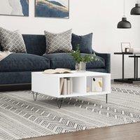 Berkfield Home Coffee Table White 60x60x30 cm Engineered Wood | Size: 60 x 60 x 30 cm