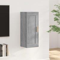Berkfield Home Wall Cabinet Grey Sonoma 35x34x90 cm Engineered Wood | Size: 35 x 34 x 90 cm
