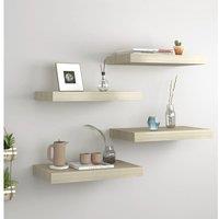 Berkfield Home Floating Wall Shelves 4 pcs Oak 40x23x3.8 cm MDF in Brown