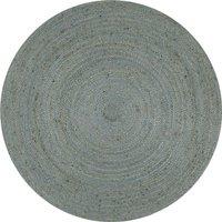 Berkfield Home Handmade Rug Jute Round 120 cm Olive Green | Size: 100 cm diameter