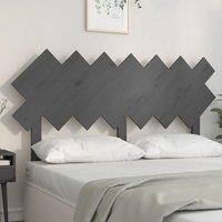 Berkfield Home Bed Headboard Grey 151.5x3x81 cm Solid Wood Pine