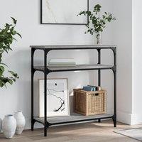 Berkfield Home Console Table Grey Sonoma 75x29x75 cm Engineered Wood | Size: 75 x 29 x 75 cm