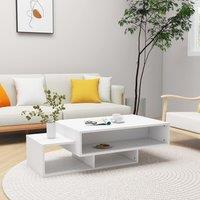 Berkfield Home Coffee Table White 105x55x32 cm Engineered Wood | Size: 105 x 55 x 32 cm