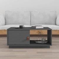 Berkfield Home Coffee Table Grey 80x50x35.5 cm Solid Wood Pine