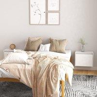 Berkfield Home Wall Cabinets 2 pcs White 45x30x35 cm Solid Pinewood | Size: 45 x 30 x 35 cm