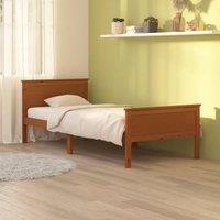 Berkfield Home Bed Frame Honey Brown Solid Wood Pine 100x200 cm
