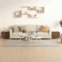 Berkfield Home Coffee Tables 2 pcs Brown Oak 50x50x40 cm Engineered Wood | Size: 50 x 50 x 40 cm