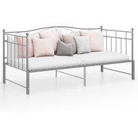 Berkfield Home Pull-out Sofa Bed Frame Grey Metal 90x200 cm