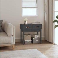 Berkfield Home Console Table Grey 76.5x40x75 cm Solid Wood Pine