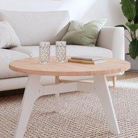 Berkfield Home Table Top 80x2.5 cm Round Solid Wood Beech in Brown | Size: 80x2.5 cm