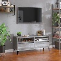 Berkfield Home TV Cabinet Grey Sonoma 100x34.5x44.5 cm Engineered Wood