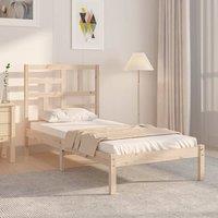 Berkfield Home Bed Frame Solid Wood 100x200 cm in Brown