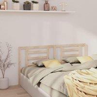 Berkfield Home Bed Headboard 206x4x100 cm Solid Wood Pine in Brown | Size: 206 x 4 x 100 cm