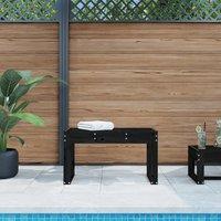 Berkfield Home Garden Bench Black 80x38x45 cm Solid Wood Pine | Size: 80 x 38 x 45 cm