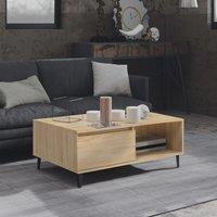 Berkfield Home Coffee Table Sonoma Oak 90x60x35 cm Engineered Wood in Brown | Size: 90 x 60 x 35 cm
