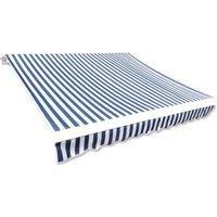 Berkfield Home Awning Top Sunshade Canvas Blue & White 450x300 cm