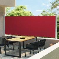 Berkfield Home Patio Retractable Side Awning 600x160 cm Red