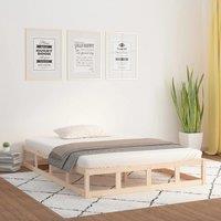 Berkfield Home Bed Frame 120x200 cm Solid Wood in Brown | Size: Small Double