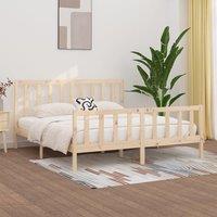 Berkfield Home Bed Frame Solid Wood 200x200 cm in Brown