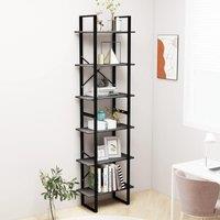 Berkfield Home Storage Shelf Grey 60x30x210 cm Engineered Wood | Size: 60 x 30 x 210 cm