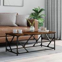 Berkfield Home Coffee Table Smoked Oak 100x50x40 cm Engineered Wood in Brown | Size: 100 x 50 x 40 cm