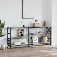 Berkfield Home Console Table Grey Sonoma 180x29x76.5 cm Engineered Wood