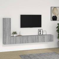 Berkfield Home 3 Piece TV Cabinet Set Grey Sonoma Engineered Wood