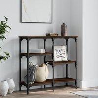 Berkfield Home Console Table Brown Oak 80x29x75 cm Engineered Wood | Size: 80 x 29 x 75 cm