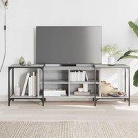 Berkfield Home TV Cabinet Grey Sonoma 153x37x50 cm Engineered Wood | Size: 153 x 37 x 50 cm