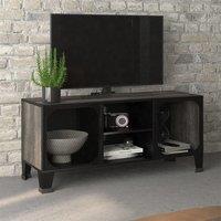 Berkfield Home TV Cabinet Grey 105x36x47 cm Metal & MDF | Size: 105 x 36 x 47 cm