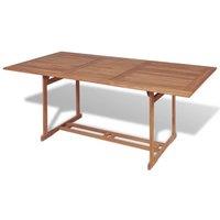 Berkfield Home Garden Table 180x90x75 cm Solid Teak Wood in Brown | Size: 180 x 90 x 75 cm