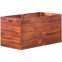 Berkfield Home Garden Raised Bed Acacia Wood 100x50x50 cm in Brown | Size: 100 x 50 x 50 cm