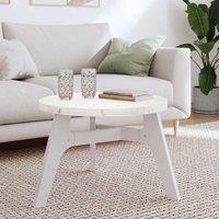 Berkfield Home Table Top Round White 60x3 cm Solid Wood Pine | Size: 60x3 cm