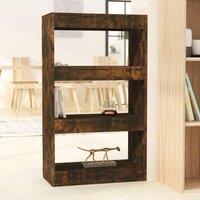 Berkfield Home Book Cabinet/Room Divider Smoked Oak 60x30x103 cm Engineered Wood in Brown | Size: 60 x 30 x 103 cm