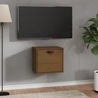 Berkfield Home Wall Cabinet Honey Brown 40x30x35 cm Solid Wood Pine | Size: 40 x 30 x 35 cm