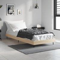Berkfield Home Bed Frame Sonoma Oak 75x190 cm Small Single Engineered Wood in Brown