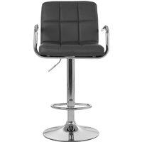 Orsina Starz Leather Effect Bar Chair in Grey