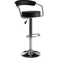 Orsina Leather Effect Bar Chair, Comfortable Seating Breakfast Bar Chair, Footrest Living Bar Chair Kitchen in Black