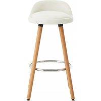 Orsina Stable Grey Bar Stool, Industrial Bar Stool For Breakfast, Robust Design Breakfast Bar Stool For Kitchen in White