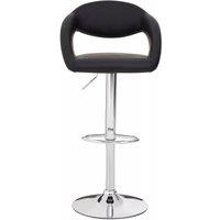 Orsina Black Faux Leather Bar Chair, Backrest Breakfast Bar Chair, Footrest Living Bar Chair Kitchen