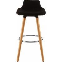 Orsina Black Bar Stool, Comfortable Seating Breakfast Bar Stool, Space-Saver Kitchen Stool, Easy to Clean Stool