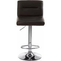Orsina Adjustable Height Seat Bar Stool With Chrome Base, Comfortable Bar Chair, Sleek Modern Bar Stool in Jet Black