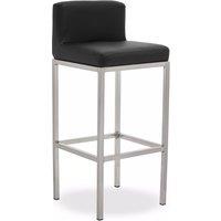 Orsina Baina Pu Finish Bar Chair with back in Midnight