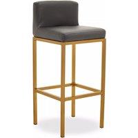 Orsina Baina Pu Finish Bar Chair with back in Grey