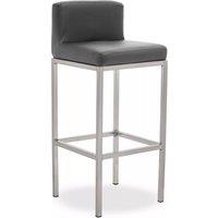 Orsina Baina Pu Finish Bar Chair with back in Charcoal