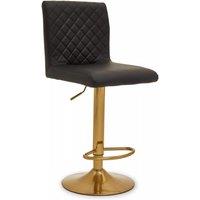 Orsina Stylish Black & Chrome Bar Stool With Round Base, Durable Kitchen Bar Stool, Versatile Bar Stool For Guests