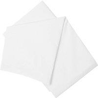 Belledorm Easy Care 200 Thread Count Cotton Polyester Percale Flat Sheet in White | Size: King