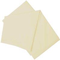 Belledorm Easy Care 200 Thread Count Cotton Polyester Percale Flat Sheet in Ivory | Size: King