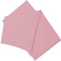 Belledorm Easy Care 200 Thread Count Cotton Polyester Percale Flat Sheet in Dark Pink | Size: King